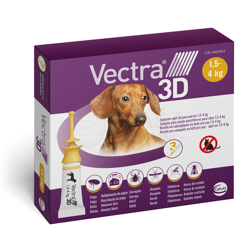 VECTRA 3D spot-on psy XS (1,5–4 kg)