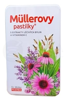 Müllerove pastilky s bylinnými extraktmi a vitamínom C (Darčeková zmes)