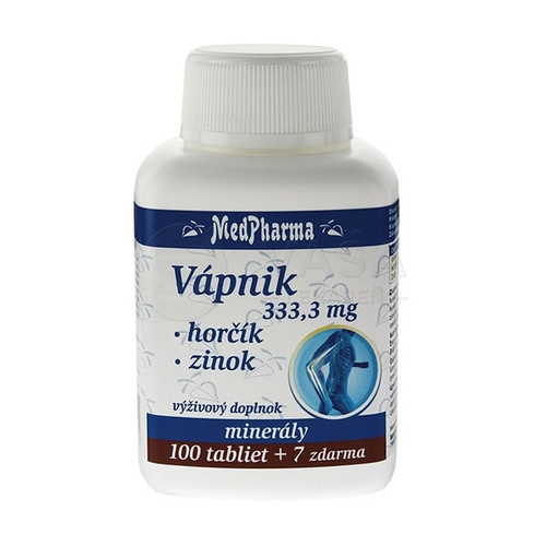 MedPharma Vápnik 333,3 mg + Horčík + Zinok