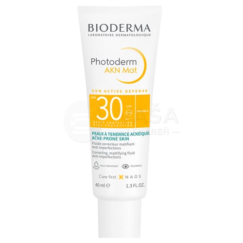 Bioderma Photoderm AKN Mat Zmatňujúci fluid na zmiešanú až mastnú pleť so sklonom k akné SPF30