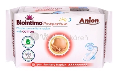Biointimo Anion popôrodné aniónové hygienické vložky