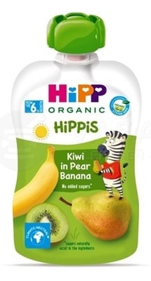 HiPP HiPPis 100% Ovocie Hruška-Banán-Kiwi (od ukončeného 5. mesiaca)