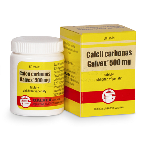 Galvex Calcii Carbonas (Kalciové tablety) 500 mg