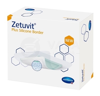 Zetuvit Plus Silicone Border Kompres sterilný (12,5 x 12,5 cm)