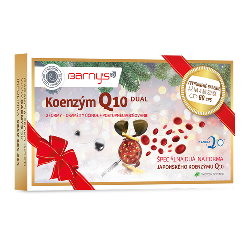 Barny&#039;s Koenzým Q10 Dual 60 mg (Vianočné balenie)