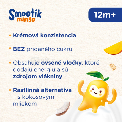 Sunar Smootík Mango, kokosové mlieko, ovos (od ukonč. 12. mesiaca)