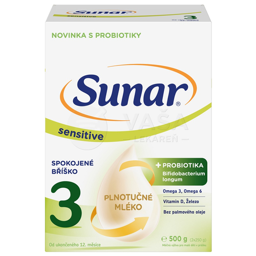 Sunar Sensitive 3 Mliečna výživa (od ukončeného 12. mesiaca)