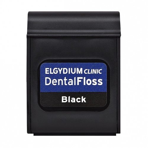Elgydium Clinic Black Voskovaná dentálna niť s fluoridom