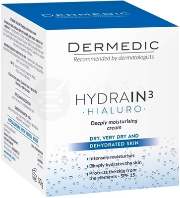 Dermedic Hydrain3 Hialuro Hydrat.krem Spf15 50gxxx