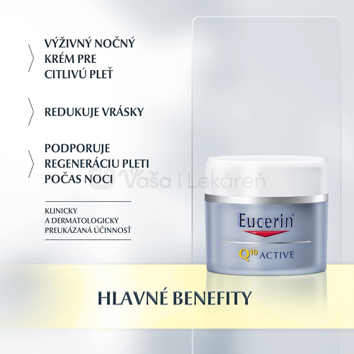 Eucerin Q10 Active Regeneračný nočný krém na citlivú pokožku