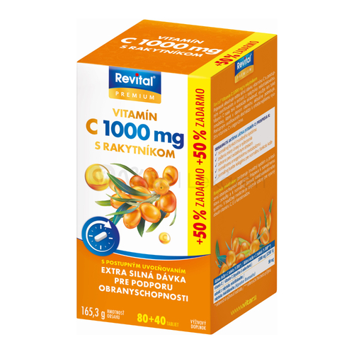 Revital Premium Vitamín C 1000 mg s rakytníkom