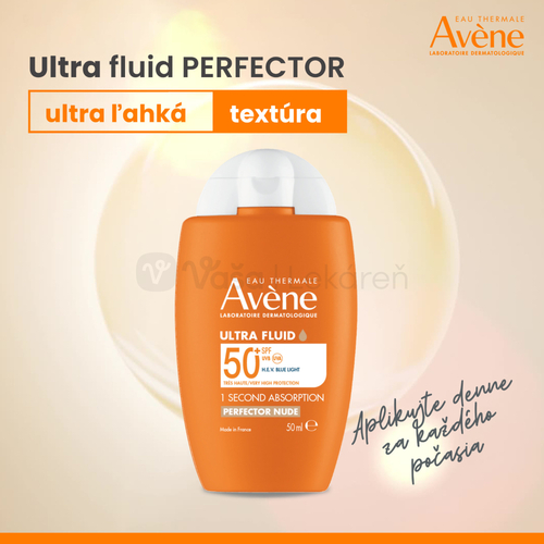 Avene Sun Ultra Fluid Perfector SPF50+ Fluid na opaľovanie na citlivú pleť (univerzálny odtieň)