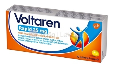 Voltaren Rapid 25 mg Na rýchlu úľavu od bolesti