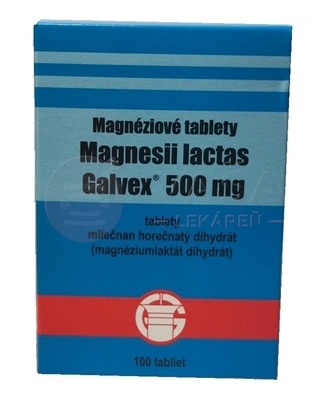 Galvex Magnesii lactas (Magnéziové tablety) 500 mg