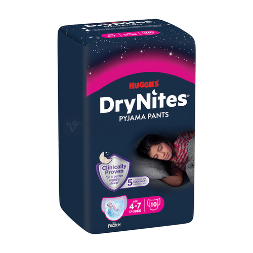 Huggies DryNites M Plienkové nohavičky pre dievčatá (17-30 kg)