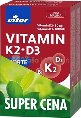 Vitar Vitamín K2 + D3 Forte Duopack