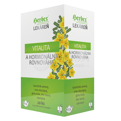Herbex Lekáreň Bylinná čajová zmes Vitalita a hormonálna rovnováha