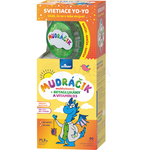 Vitar MUDRÁČIK Multivitamín + betaglukány a vitamín D3 + Darček