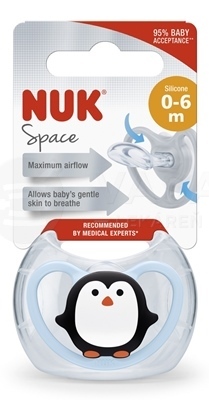 NUK Space Silikónový cumlík, veľkosť 1 (0-6 mesiacov), box