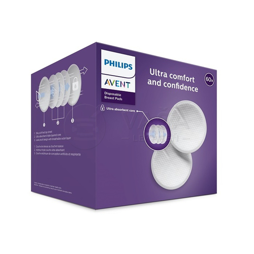 AVENT Ultra Comfort Prsné vložky jednorazové, absorpčné, laktačné, do podprsenky