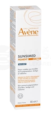 Avene Sunsimed Pigment SPF50+ Prevencia fotostarnutia a škvŕn od UV žiarenia