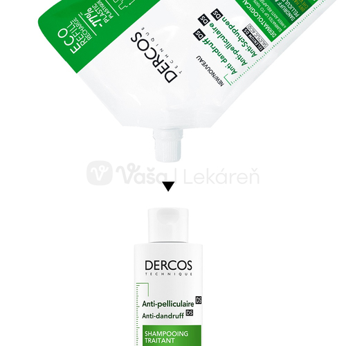 Vichy Dercos Šampón proti lupinám na suché vlasy (Náhradná náplň)