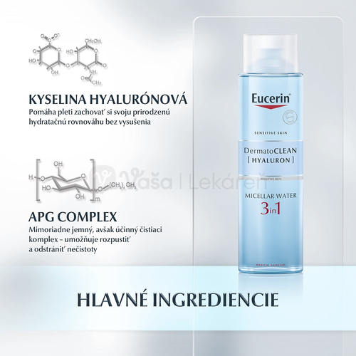 Eucerin DermatoClean Hyaluron Micelárna voda 3v1 na citlivú pleť