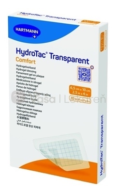HydroTac Transparent Comfort Krytie na rany – hydrogélový obväz samolepiaci (6,5 x 10 cm)