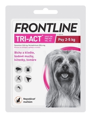 FRONTLINE Tri-act Spot-On pre psy XS (2-5 kg)
