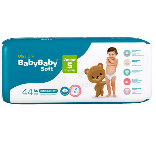 Babybaby Soft Ultra Dry Junior 5 Detské plienky (12-25 kg)