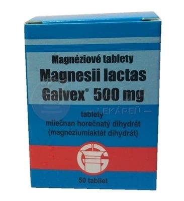 Galvex Magnesii lactas (Magnéziové tablety) 500 mg