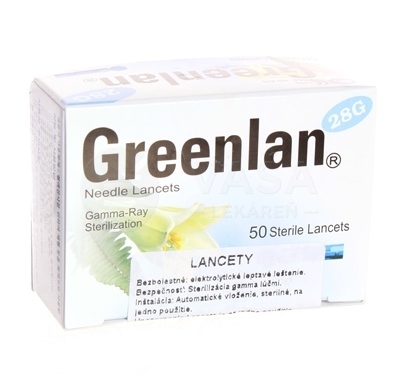 Lancety Greenlan 28g 50ks pre Finetest+sensoc xxx