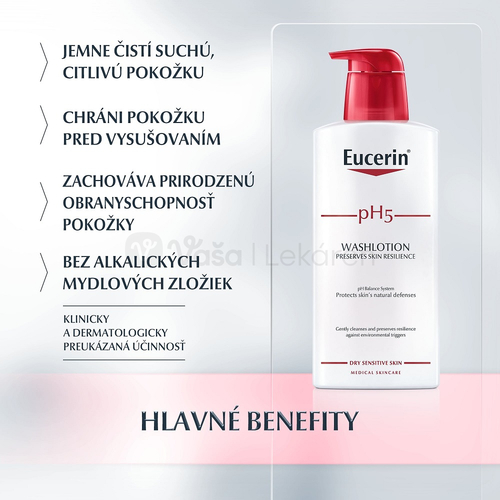 Eucerin pH5 Sprchová emulzia na suchú citlivú pokožku