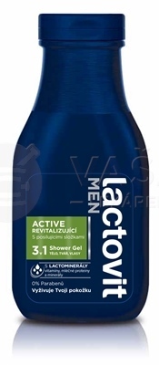 Lactovit Men Active Revitalizujúci sprchový gél  3v1