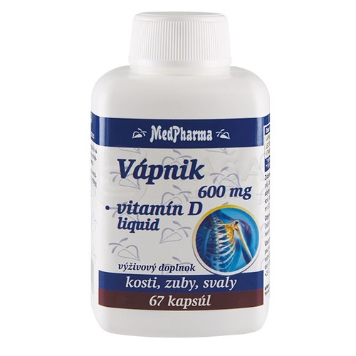 MedPharma Vápnik 600 mg + vitamín D liquid