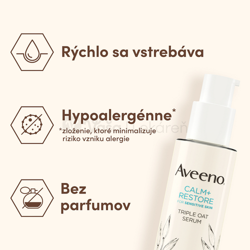 Aveeno Calm+ Restore Pleťové sérum s Trojitým ovseným komplexom