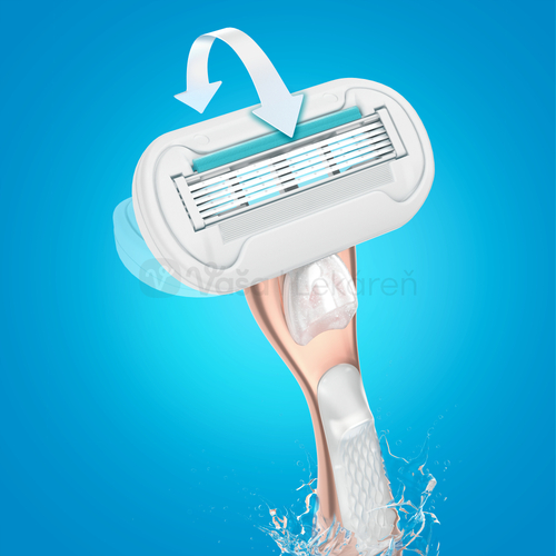 Gillette Venus Deluxe Smooth Sensitive Rosegold Dámsky holiaci strojček + náhradné hlavice