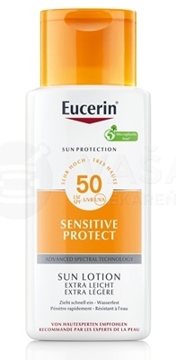 Eucerin Sun Sensitive Protect Extra ľahké mlieko na opaľovanie SPF50+