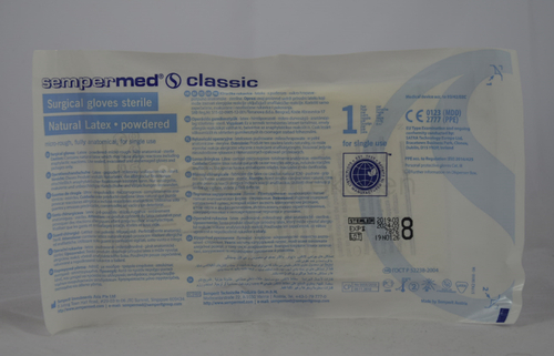 Sempermed Rukavice sterilné, latexové, púdrované, veľ. 8