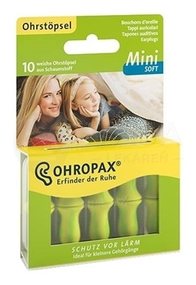 Ohropax Mini Soft Ušné vložky v plastovej krabičke