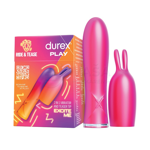 DUREX Play Vibe &amp; Tease Vibrátor 2v1 so stimulačnou špičkou