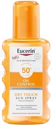 Eucerin Sun Oil Control Dry Touch Transparentný sprej na opaľovanie SPF50+