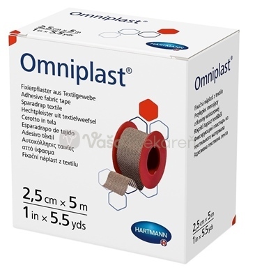 Omniplast Náplasť textilná na cievke (2,5 cm x 5 m)
