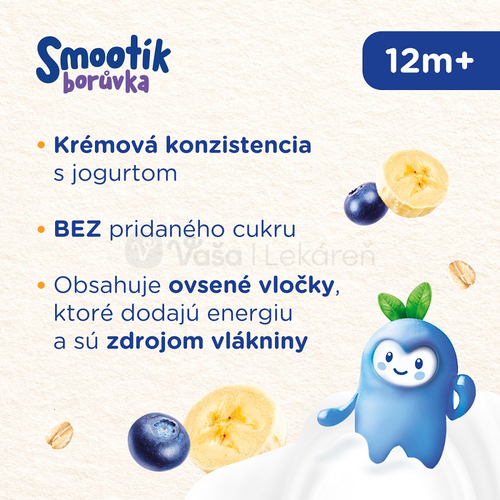 Sunar Smootík Čučoriedka, jogurt, ovos (od ukonč. 12. mesiaca)
