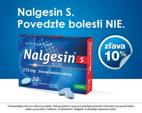 Nalgesin S proti bolesti a horúčke -10%!