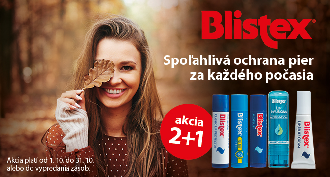 Balzamy na pery Blistex 2+1 zdarma!