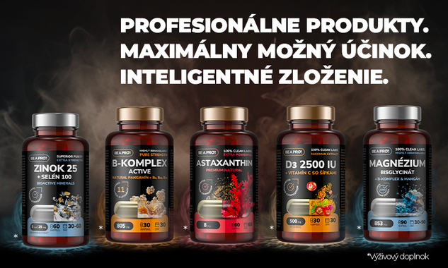 Be a Pro! výživové doplnky teraz lacnejšie o 10 %