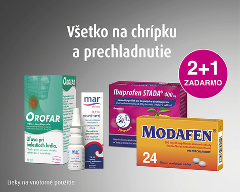 Všetko na chrípku a prechladnutie 2+1 zdarma!