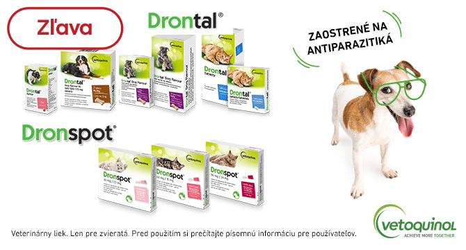 Veterinárne produkty Drontal a Dronspot a skvelé ceny!