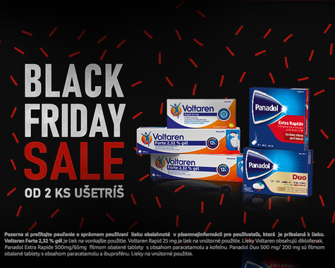 Zľava 20 % na vybrané produkty Voltaren, Panadol či Otrivin –  výhodne!